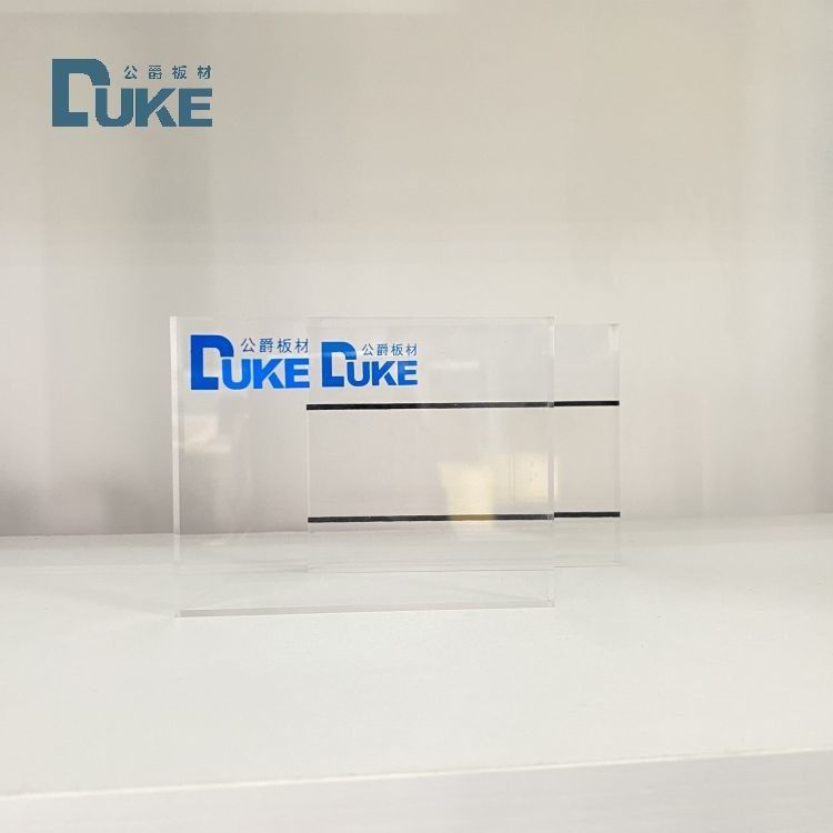 Pantallas acrílicas Duke Fabricante Soundproof Valla resistente al calor UV 2-40mm de espesor para la construcción municipal de corte de flexión
