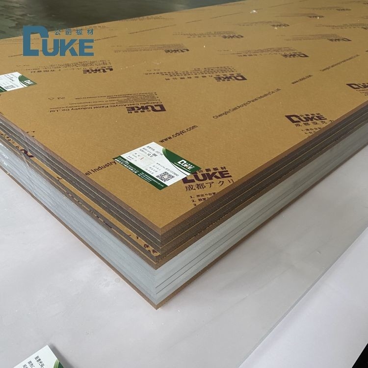 Hoja acrílica fundida de grado óptico 100% virgen Mitsubishi MMA Alta claridad 92% Precisión de espejo 10mm 2mm plástico UV imprimible
