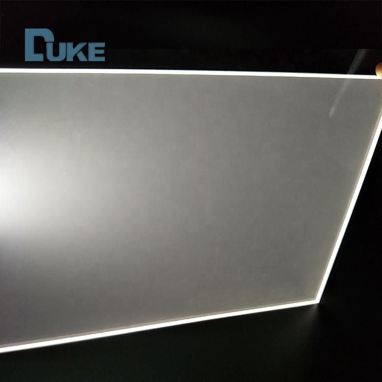 Transmisibilidad de luz uniforme Nano LGP Edge Lit Superficie lisa Placa de guía de luz acrílica clara