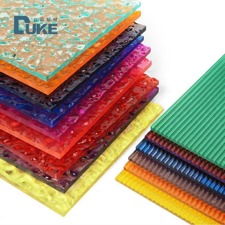 Decorativo Lridescente Texturas de colores Hoja acrílica fluida Hoja acrílica transparente con textura