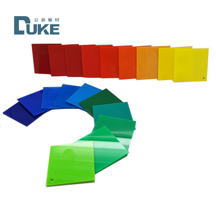 Duke 100% de hoja de acrílico virgen fundido 2-40 mm de espesor para publicidad grabado y corte de colores personalizados