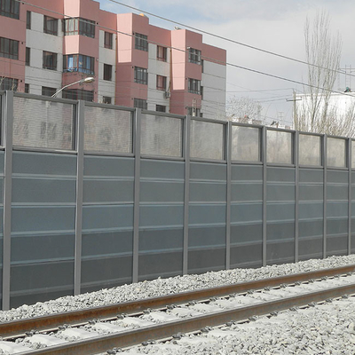 Curvado forme la cerca sana acústica Transparent Soundproof de la barrera del ruido