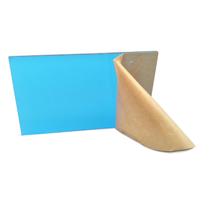 Material de acrílico ULTRAVIOLETA anti claro 1220*2440m m translúcido azul de la señalización de la hoja
