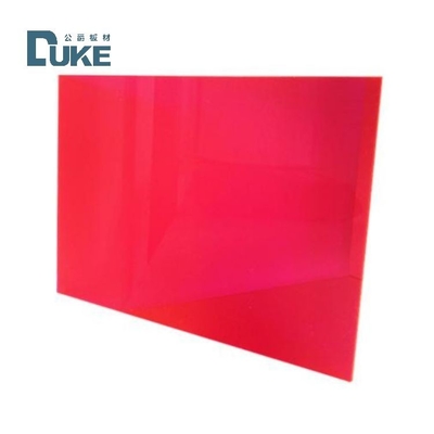 Resistencia a los rayos UV Fluorescente Transparente Rojo / Rosa Acrílico de Cast Perspex Hoja para la publicidad